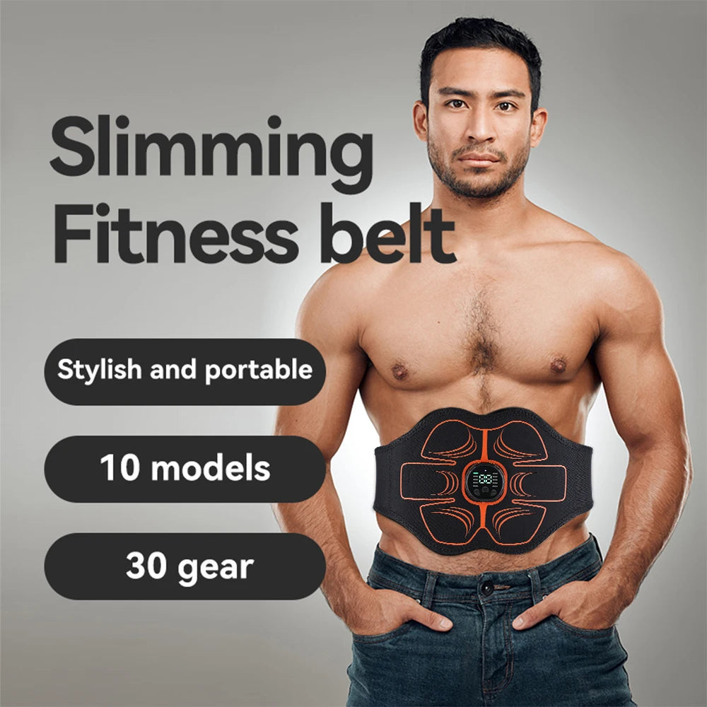 EMS Muscle Stimulator Belt Lose Weight Fat Burning Abdominal Trainer Lazy Fitness Exercise Slimming Massager Pad For Men Women - Premium  from Lizard Vigilante - Just $27.99! Shop now at Lizard Vigilante