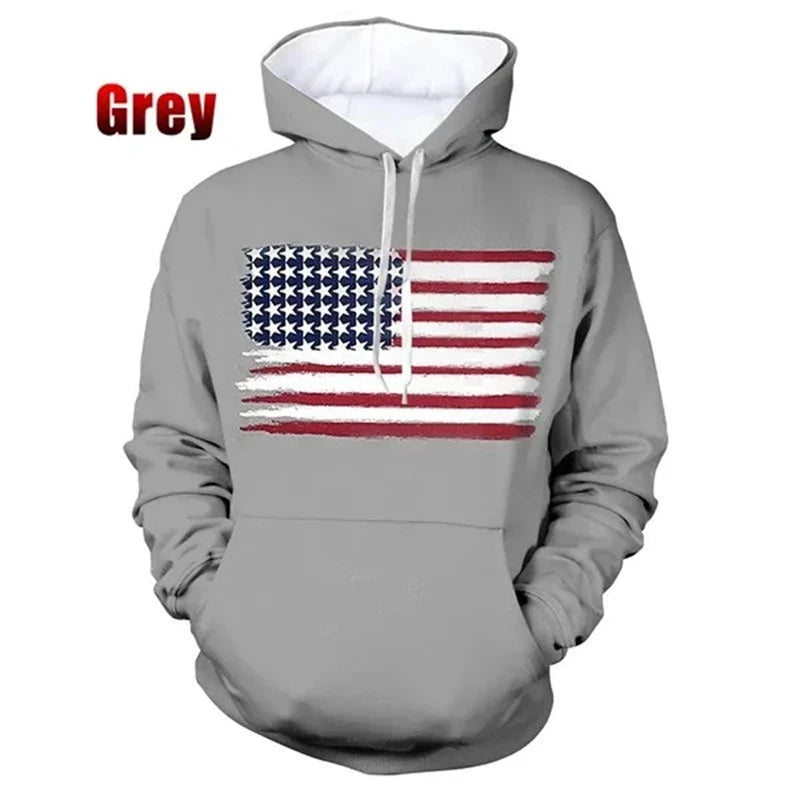 Freedom Hoodie: Unisex 3D American Flag Design - Premium Long-sleeve hoodie from Lizard Vigilante - Just $49.99! Shop now at Lizard Vigilante