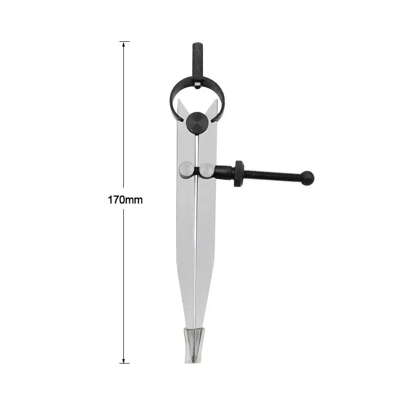 Adjustable Leather Compass Lockable Carbon Steel Divider Wing Creaser DIY Leathercraft Rotating Line Scribing Gauge Caliper Tool