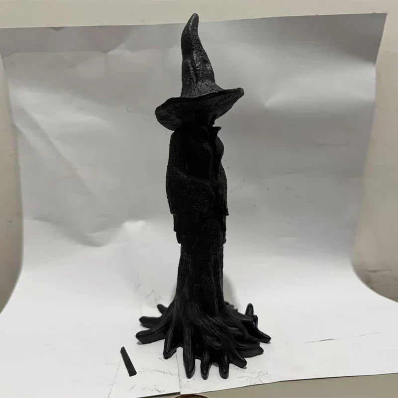 Halloween Witch Decoration Statue, Gothic Resin Sculpture Ornament, Retro Magician Decoration Craft, Dark Fantasy Decoration.