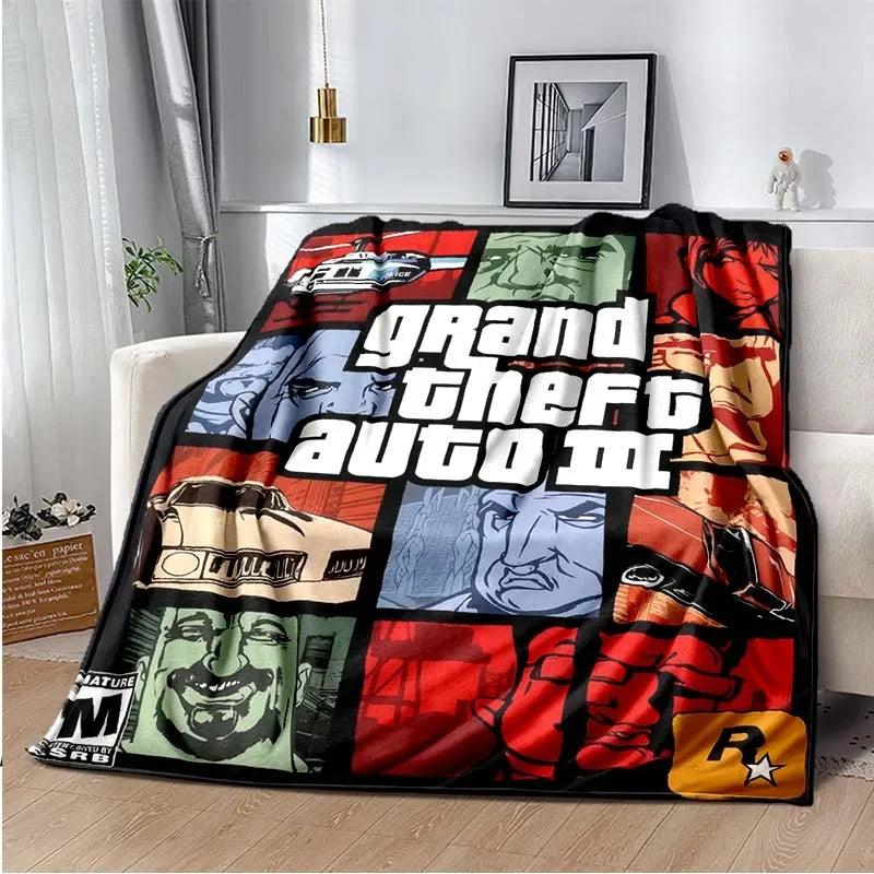 GTA 5 Grand Theft Auto Blanket, Lightweight Warm Insulation Sofa Bed Office Car Knee Pads Blankets - Premium blanket from Lizard Vigilante - Just $20.99! Shop now at Lizard Vigilante