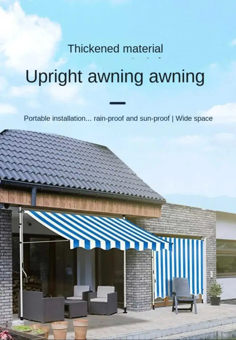 Awnings Rain and Snow Resistant UV Resistant Folding and Telescopic Canopy Tent Outdoor Garden Balcony Roof Courtyard Sunshade