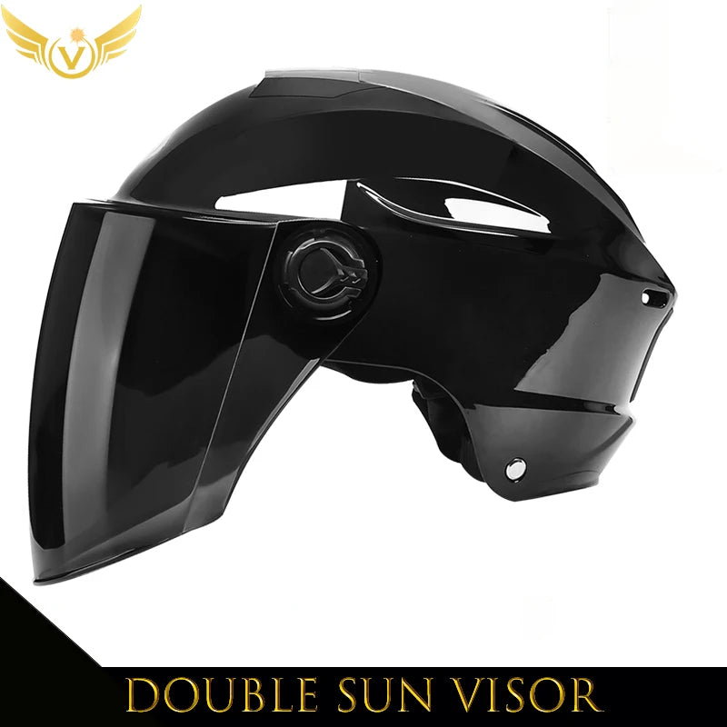 Electric Scooter Helmet Summer Vespa Chopper Motorcycle Helmets Safety Waterfall Soman Urban Articles Woman Men Moto Equipment - Lizard Vigilante