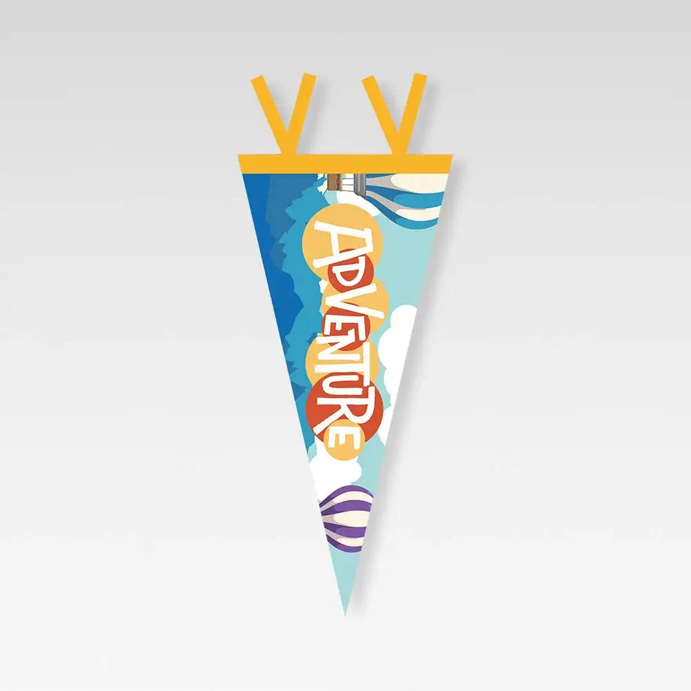 Outdoor Camping Tent Pennant Flags Picnic Canopy Atmosphere Decorations Camp Hanging Flags Holiday Scene Felt Bunting