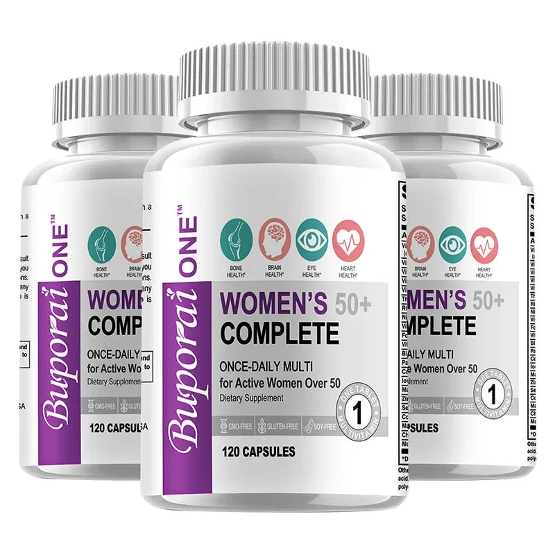 Women’s 50+ Complete Multivitamin - Supports Mental Clarity, Focus and Memory, Improves Digestion and Relieves Stress