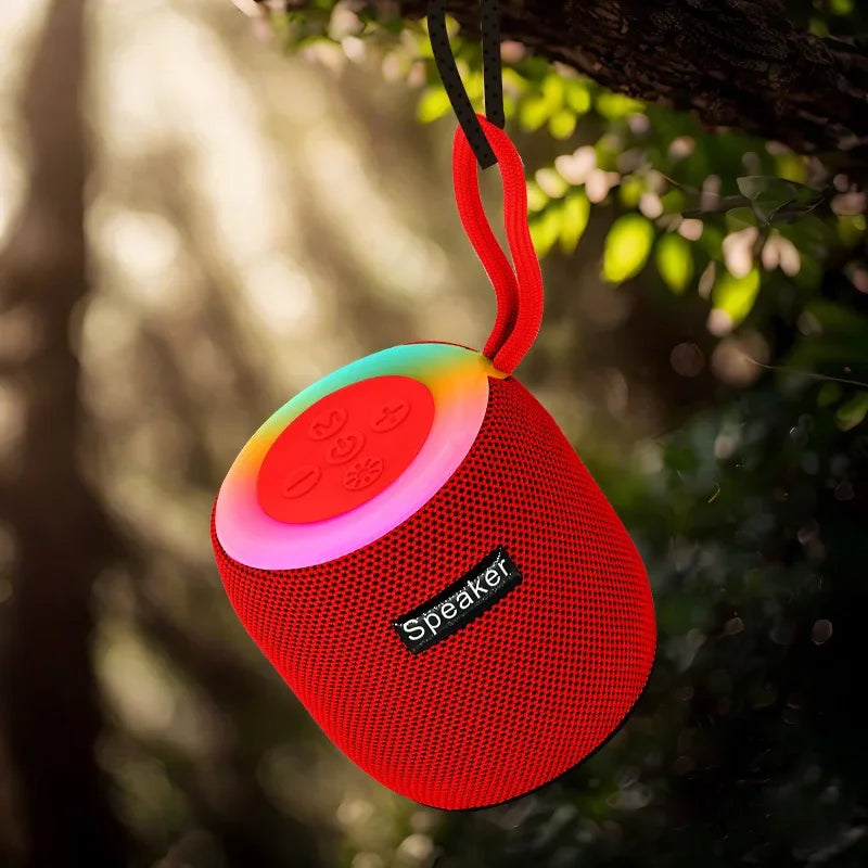 Outdoor portable wireless Bluetooth speaker, subwoofer, car and home with colorful lights, atmospheric small mini speaker