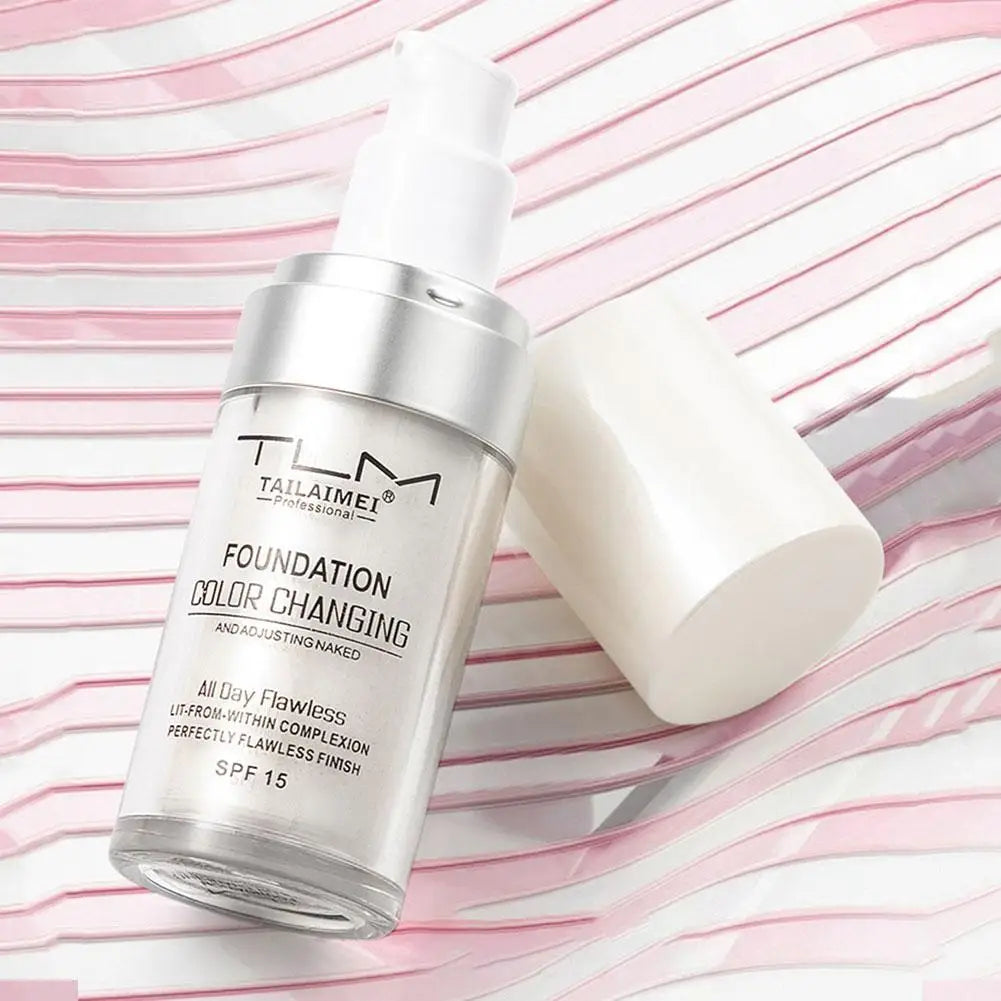 Warming Blush Liquid Foundation Temperature Color Changing Foundation, Naturally Blends Moisturizing Foundation Base Makeup 30ml