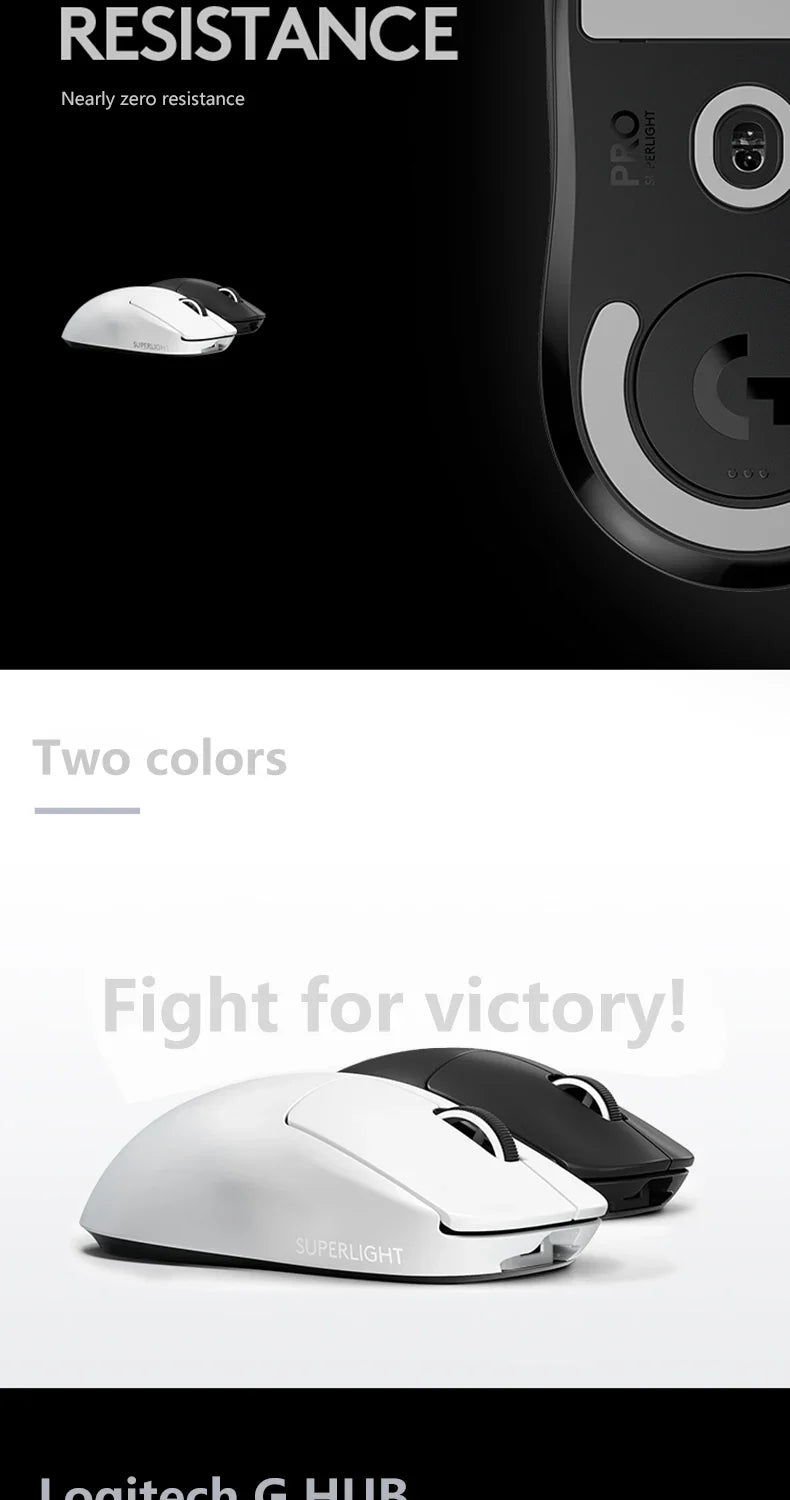 Logitech G PRO X Superlight Wireless Gaming Mouse 16K DPI Sensor Pink Wireless Gaming Mouse 25K HERO Mechanical Gaming Mouse