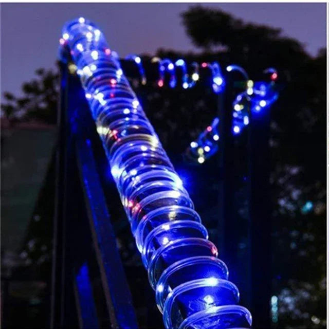 Solar Tube Rope LED Light – Outdoor Garden Christmas Decoration Garland - Premium lighting from Lizard Vigilante - Just $18.99! Shop now at Lizard Vigilante