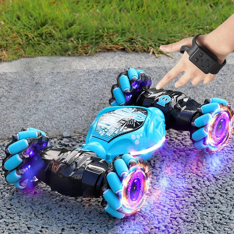 2024 Newest RC Stunt Car 2.4G Remote Control Cars RC Watch Gesture Sensor LED Rotation Gift Electronic Toy for Kids Boys - Premium remote control car from Lizard Vigilante - Just $46.99! Shop now at Lizard Vigilante