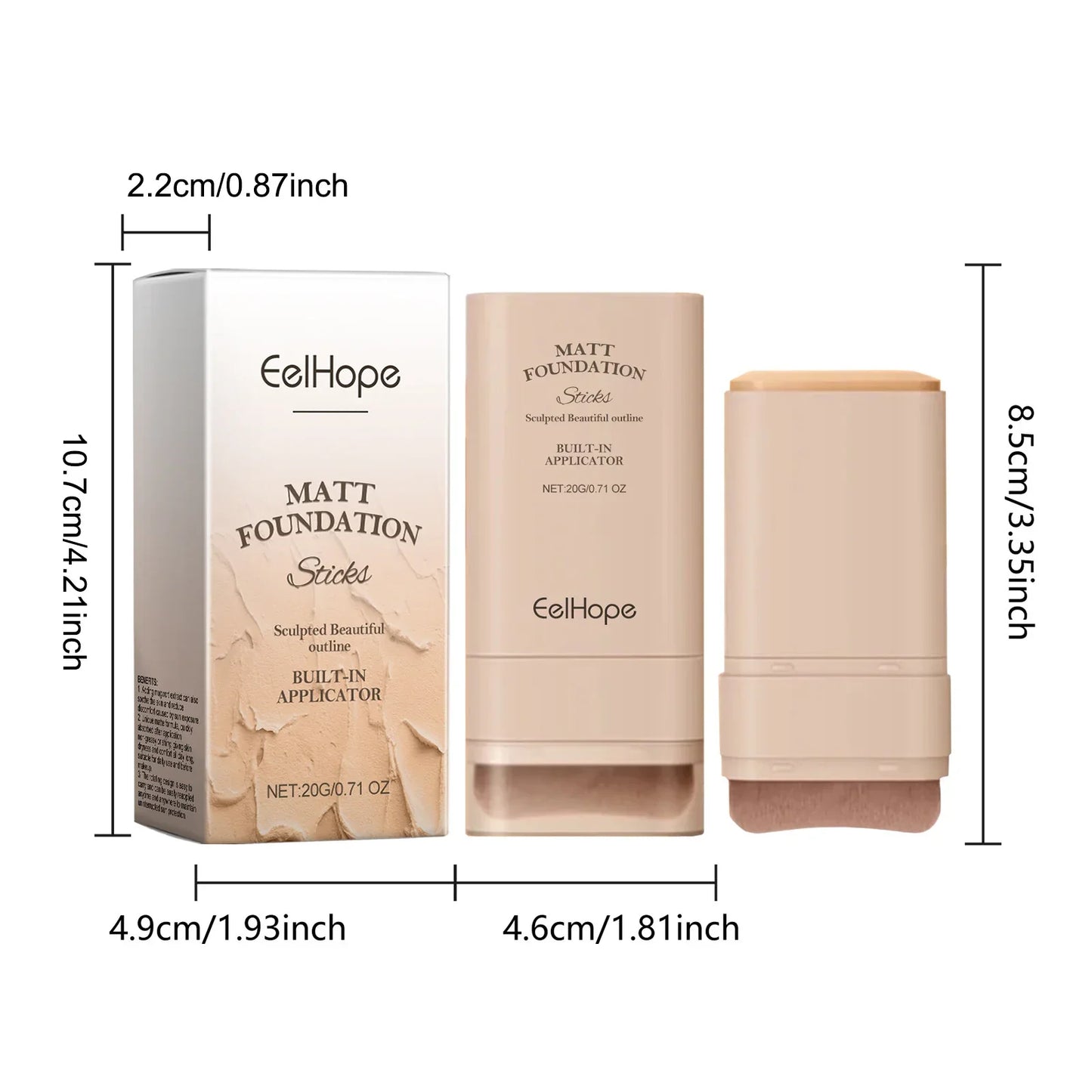 Eelhope Concealer Foundation Cream Long-Lasting Makeup Full Coverage Lightweight Waterproof Foundation Face Concealer Cosmetics