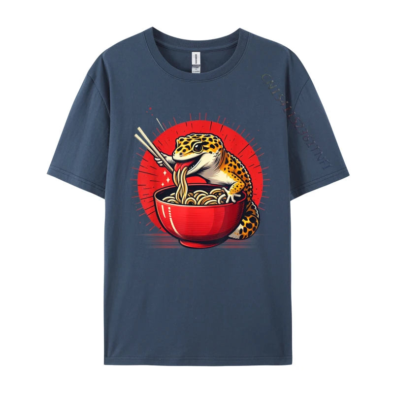 Kawaii Gecko Ramen 3D Printed Streetwear Tee – Premium Cotton Custom Graphic Shirt for Anime, Punk & Fashion Lovers - Premium tee from Lizard Vigilante - Just $23.88! Shop now at Lizard Vigilante