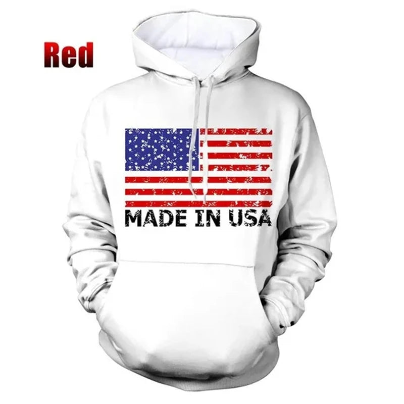 Freedom Hoodie: Unisex 3D American Flag Design - Premium Long-sleeve hoodie from Lizard Vigilante - Just $49.99! Shop now at Lizard Vigilante