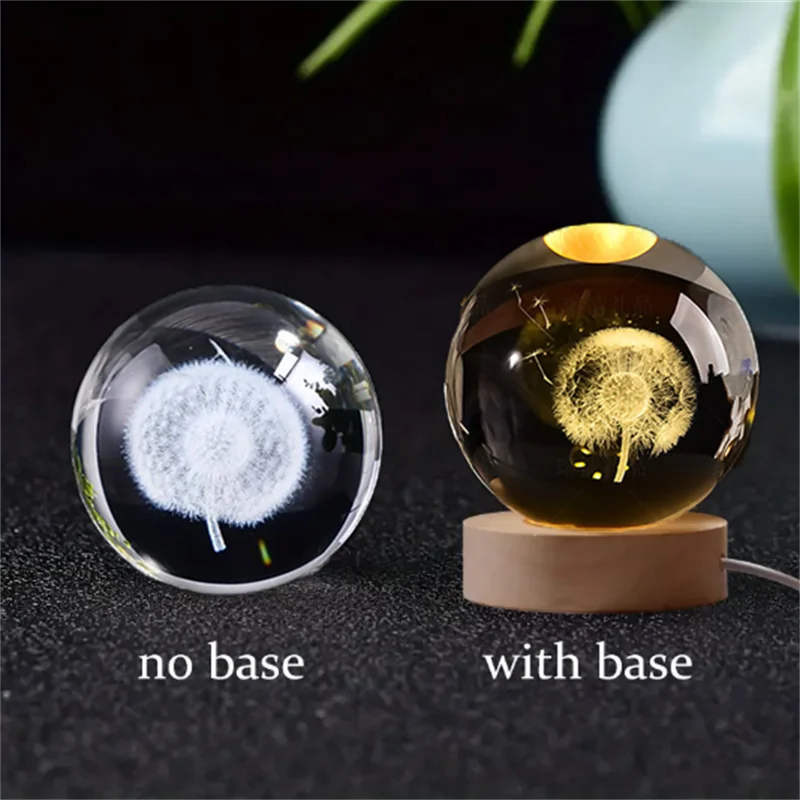 3D Crystal Planet Night Light – Laser Engraved Solar System Globe, 6cm Astronomy Crystal Ball for Home Decor & Unique Birthday Gift - Premium night light from Lizard Vigilante - Just $19.99! Shop now at Lizard Vigilante