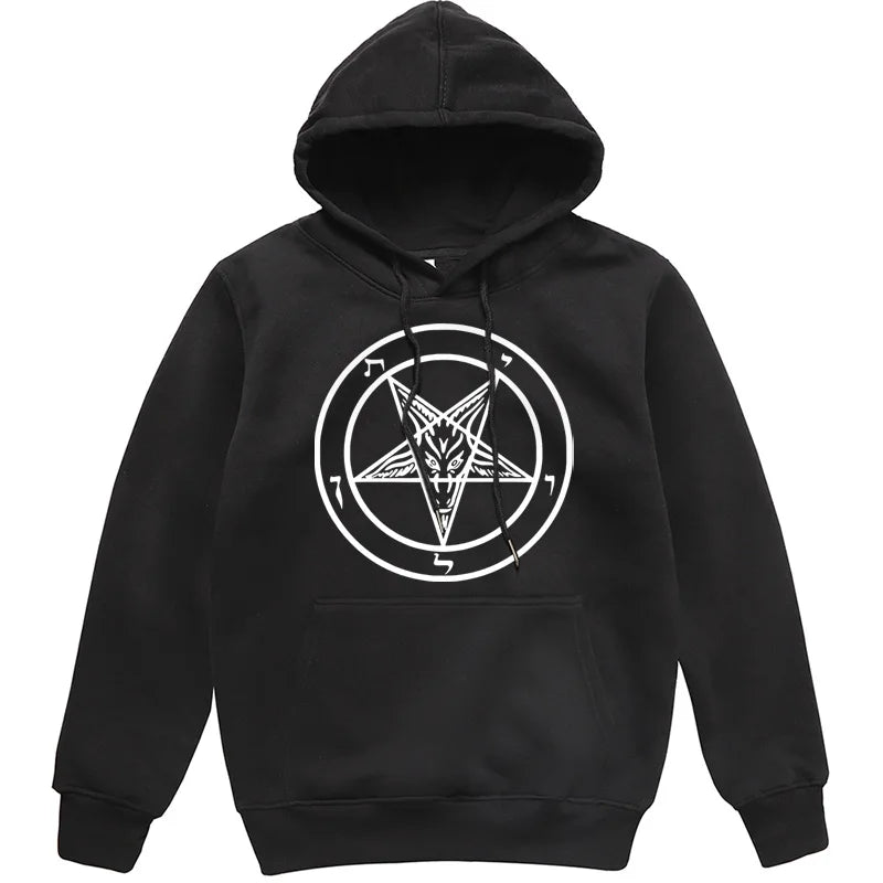 Pentagram Gothic Occult Satan Printed Women Hoodies All-match Street Style Female Pullover Casual Clothing Harajuku Unisex Tops - Premium hoodie from Lizard Vigilante - Just $39.99! Shop now at Lizard Vigilante