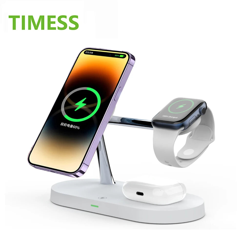 3-in-1 Wireless Charger Stand for iPhone 12/13/14/15/16, Apple Watch 4-10, AirPods 2/3/Pro – Fast Charging Station with LED Light & Charging Indicator - Premium wireless charger stand from Lizard Vigilante - Just $34.99! Shop now at Lizard Vigilante