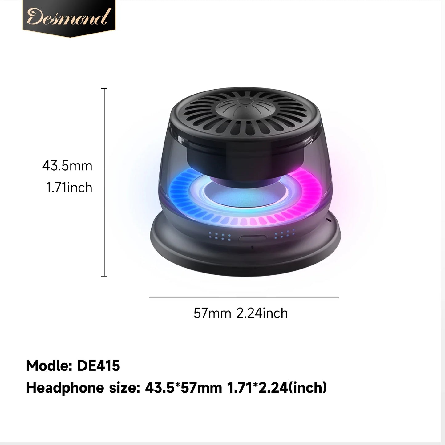 Wireless Bluetooth speaker Gift Magnetic bracket portable High-sound quality TWS interconnected LED color light mini speaker