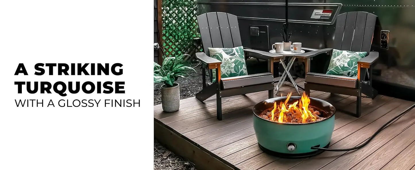 60,000 BTU Large Outdoor Propane Gas Fire Pit – 24” Round Fire Bowl with Lid, Modern Rustic Firepit for Patio, Garden, and Outdoor Spaces - Premium fire pit from Lizard Vigilante - Just $258.88! Shop now at Lizard Vigilante