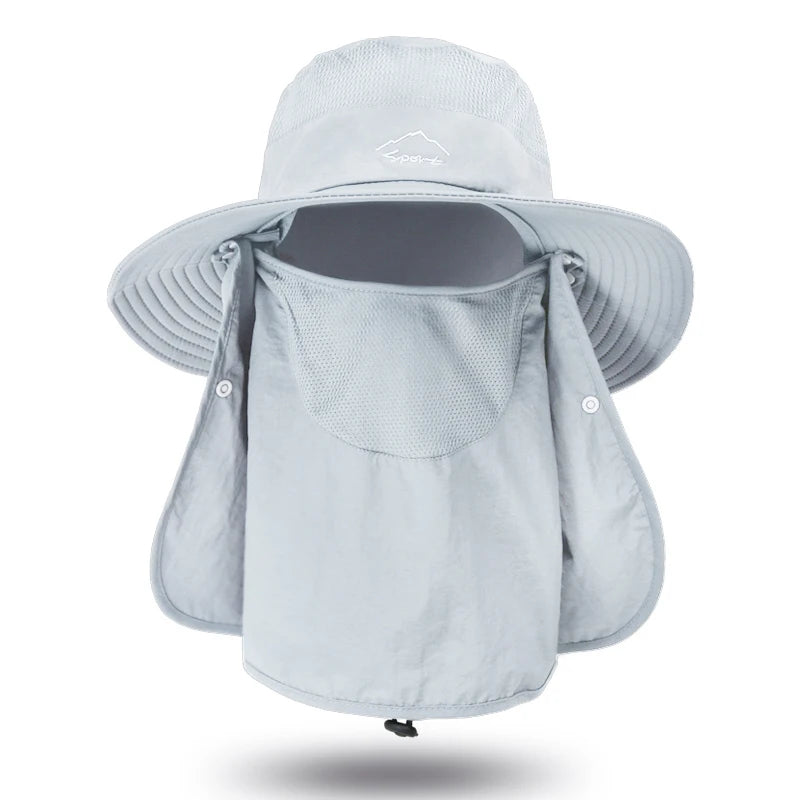 Fisherman's hat, male sun hat, summer outdoor quick drying sun hat, fishing breathable sun hat, female face mask hat - Premium  from Lizard Vigilante - Just $18.99! Shop now at Lizard Vigilante