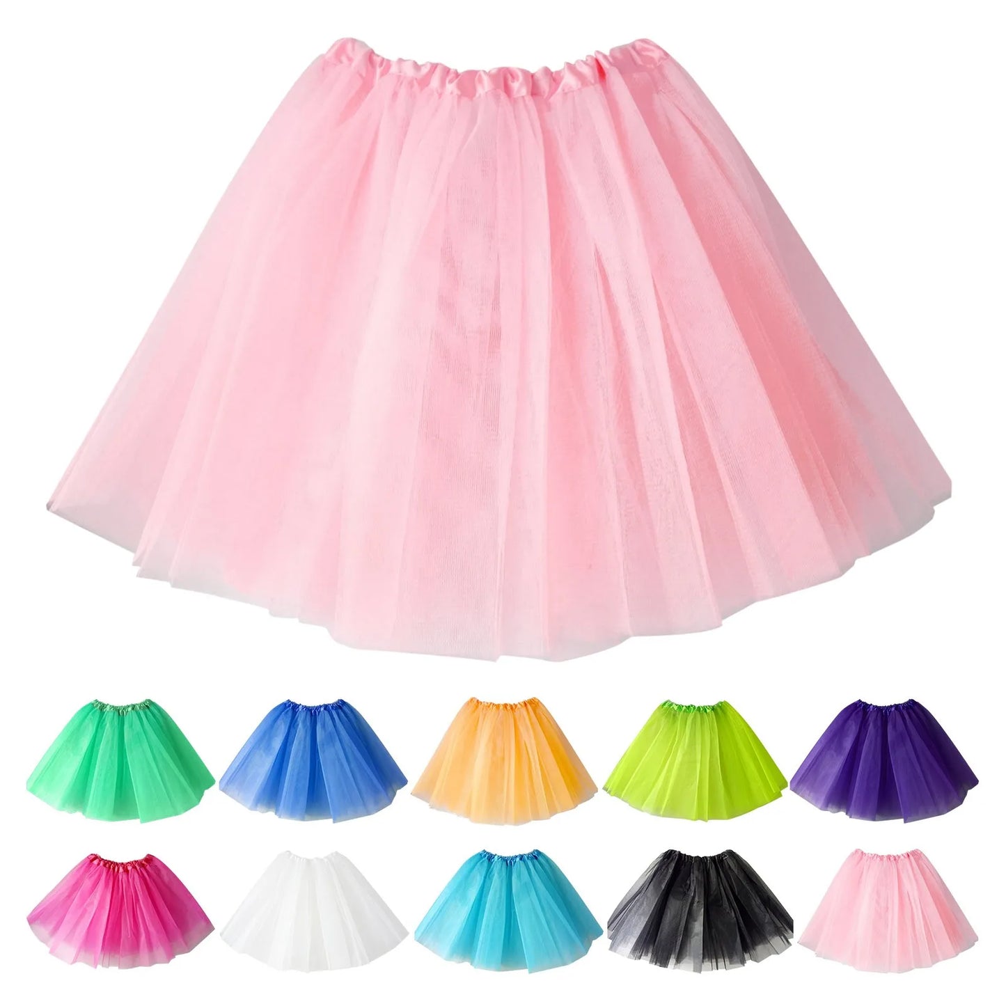 Women’s Fluffy Mini Tutu Skirt – Classic Pleated Dancewear - Premium tutu from Lizard Vigilante - Just $17.99! Shop now at Lizard Vigilante