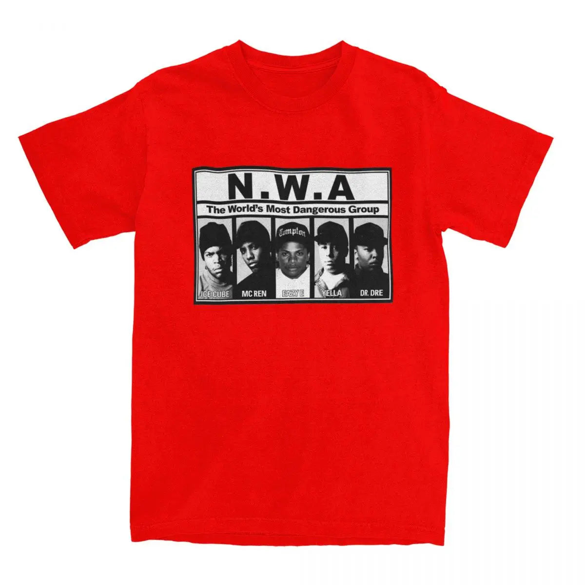 NWA 'Most Dangerous Group' Cotton T-Shirt – Bold Printed Fun Tee for Men and Women - Premium teee from Lizard Vigilante - Just $24.88! Shop now at Lizard Vigilante