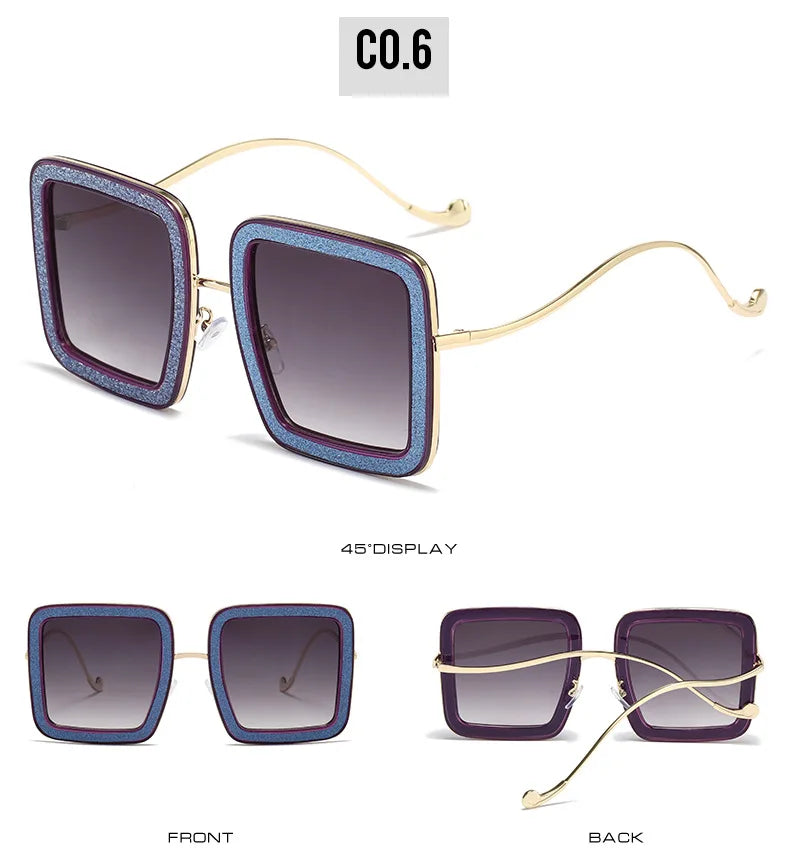 Glitter Vortex Shades – Rockstar Ice-Out Sunglasses for Unapologetic Legends - Premium shades from Lizard Vigilante - Just $26.99! Shop now at Lizard Vigilante