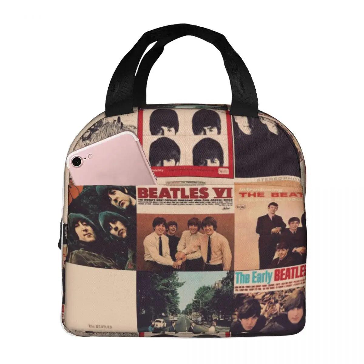 The Beatle Members Art Lunch Bags Insulated Bento Box Portable Lunch Tote Picnic Bags Cooler Thermal Bag for Woman - Lizard Vigilante