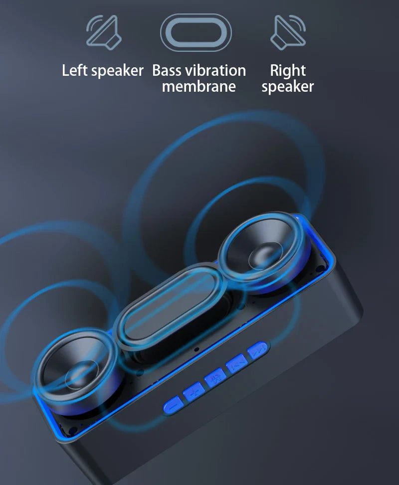 S11 Bluetooth Small Speaker Music Player Stereo USB TF Card Home Outdoor Sports Portable Mobile Phone Car Subwoofer Big Battery
