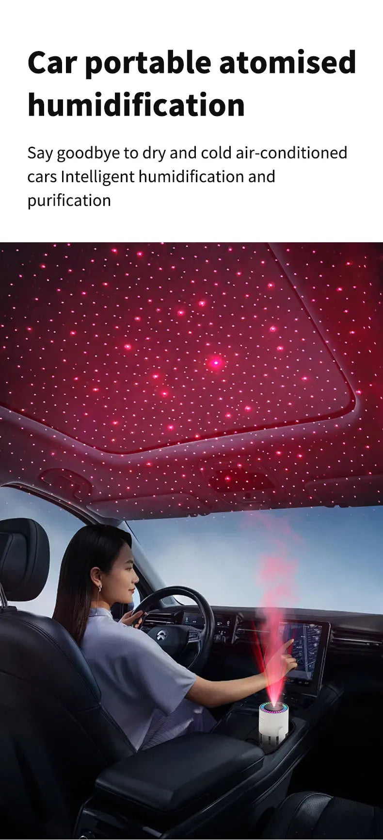 “Night Raider” Starry Sky Portable Humidifier – Ultimate USB Fog & Aromatherapy Projector for Rebels and Rockstars - Premium Humidifier from dsers - Just $34.77! Shop now at Lizard Vigilante