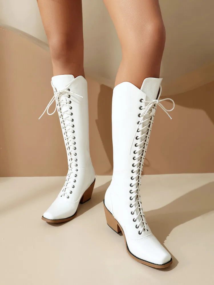 Shadow Standoff Punk Chelsea Knee Boots