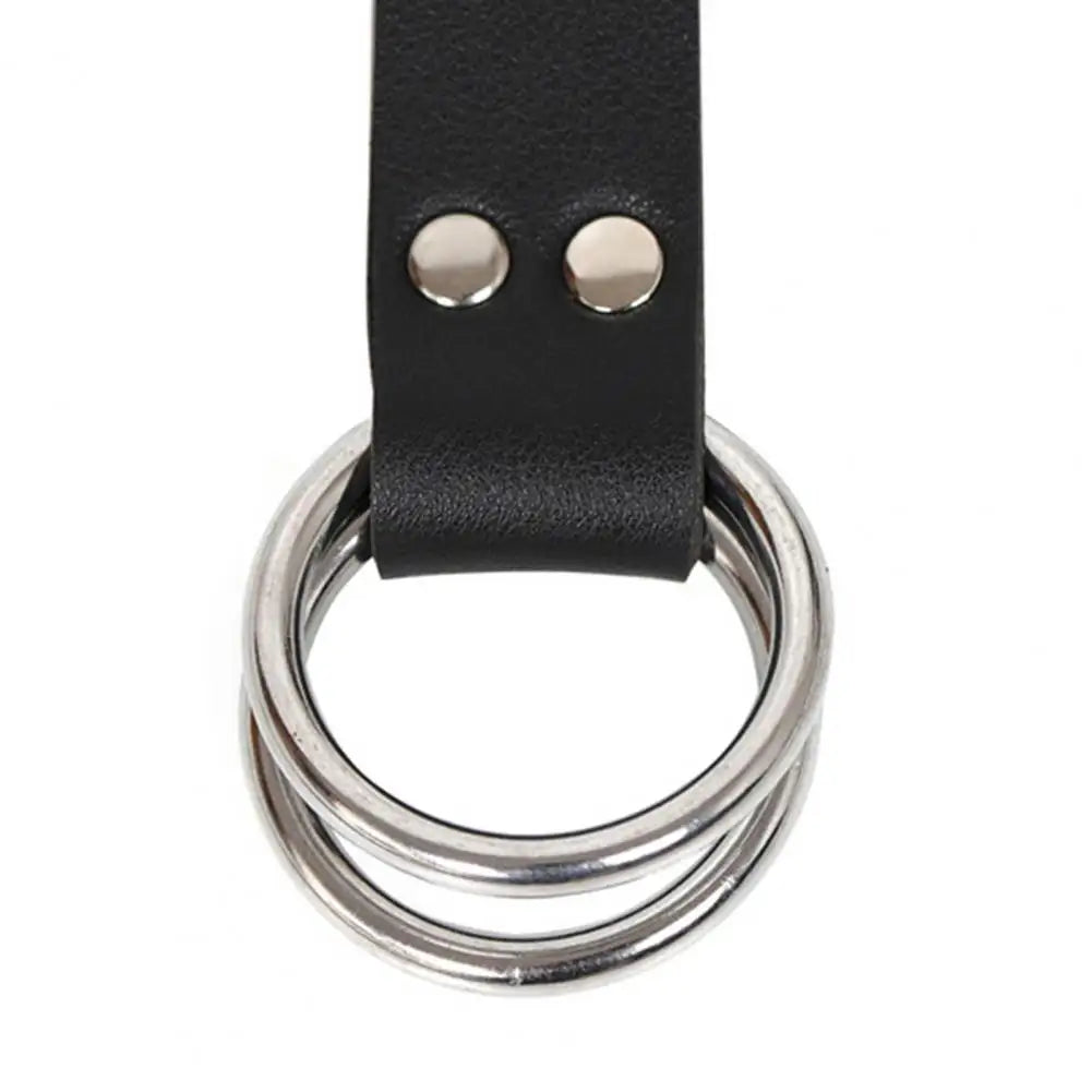 Skirt Hook Strap Medieval Belt Skirt Hikes Double Ring Faux Leather Loop Renaissance Accessory for Women's Long Dress Fixation