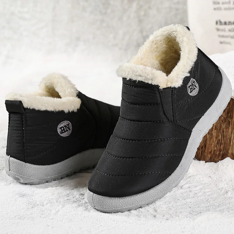 Winter-Ready Women's Ankle Boots – Waterproof, Warm, and Cozy Fur Lined Snow Boots - Premium  from Lizard Vigilante - Just $28.88! Shop now at Lizard Vigilante