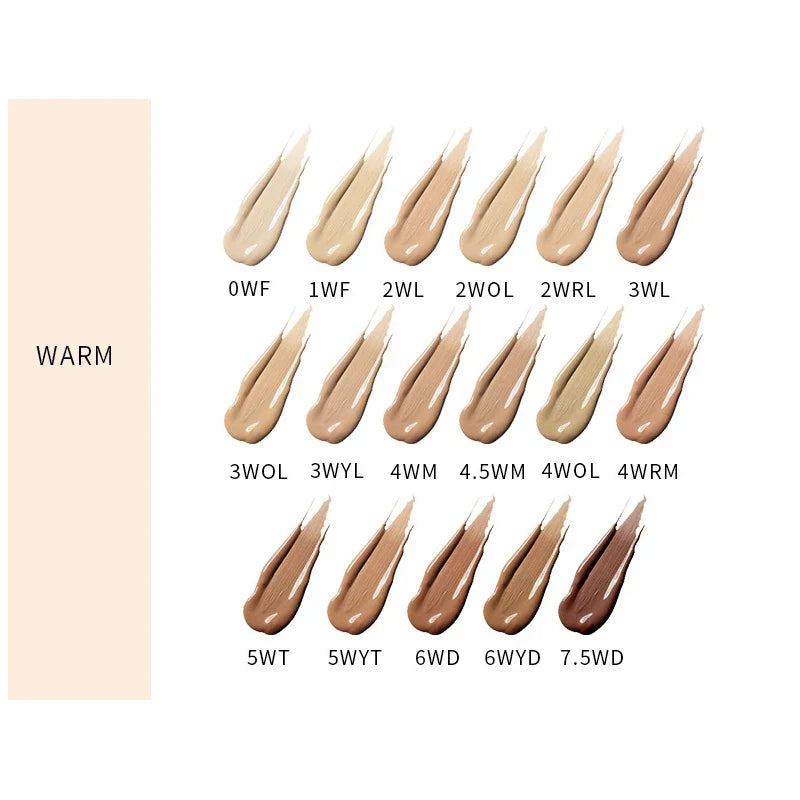 Face Foundation Makeup Base Cream Mineral Full Coverage Concealer No Cracking No Drying Waterproof Face Corrector
