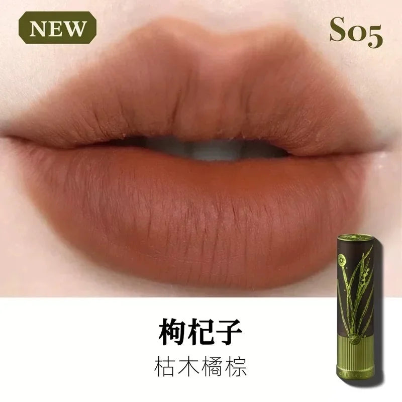 Girlcult Herbal Compendium Lipstick Matte Velvet Lip Clay Green Shimmer Lipgloss Moisturizing Longlasting Nostickup