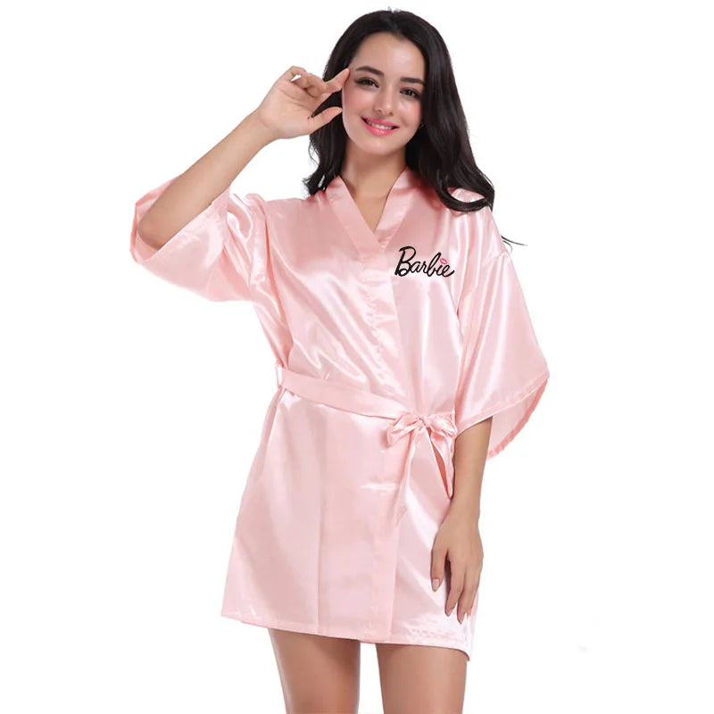 Sexy Waist Belted Barbie Nightgown for Women – Comfortable & Versatile Flannel Cardigan, Large Size, Thin & Elegant - Premium T-shirt from Lizard Vigilante - Just $29.88! Shop now at Lizard Vigilante