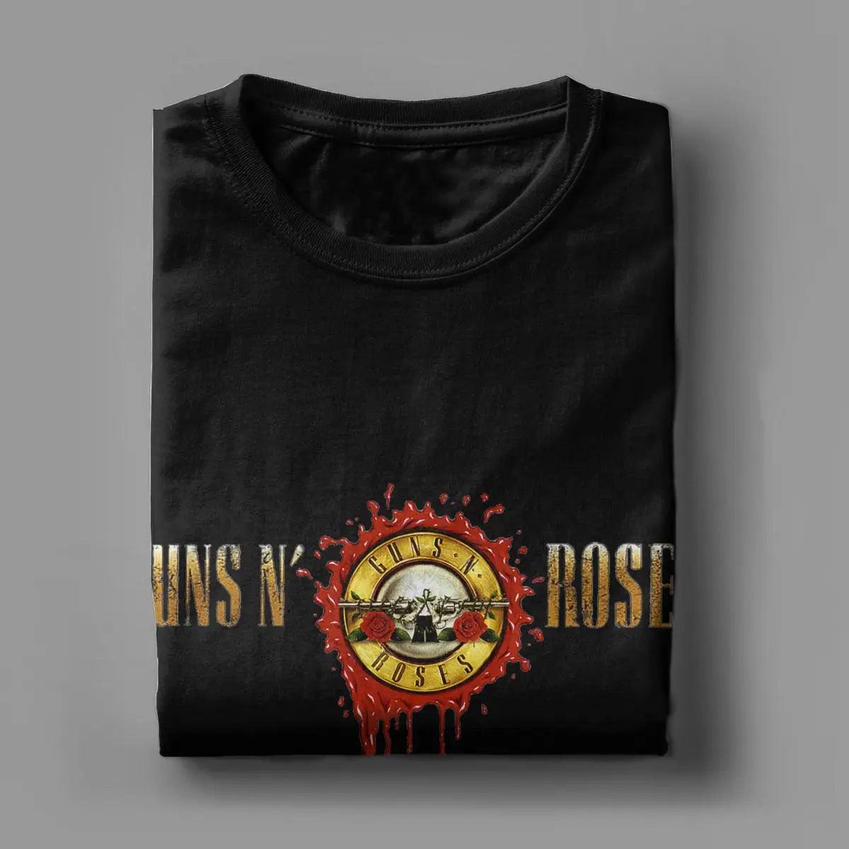 Guns N Rose Heavy Metal T-Shirt Men Women's Round Collar Pure Cotton T Shirts Steampunk Music Tee Shirt Classic Tops - Premium T-Shirt from Lizard Vigilante - Just $23.99! Shop now at Lizard Vigilante