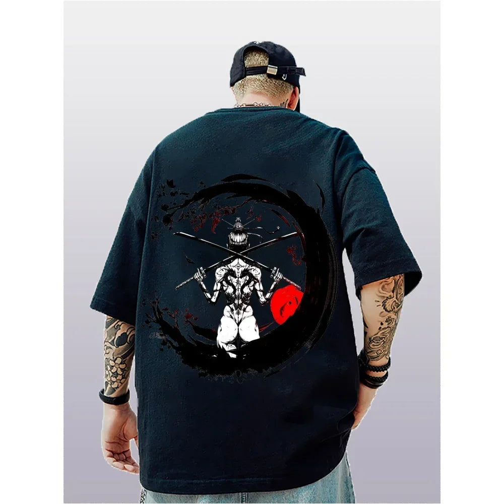 DEATHBLOSSOM 3D Oversized Street T-Shirt – Heavy Print, Plum Bloom Chaos, Japanese Rock Show Vibe for Daily Destruction - Premium tee from dsers - Just $32.22! Shop now at Lizard Vigilante