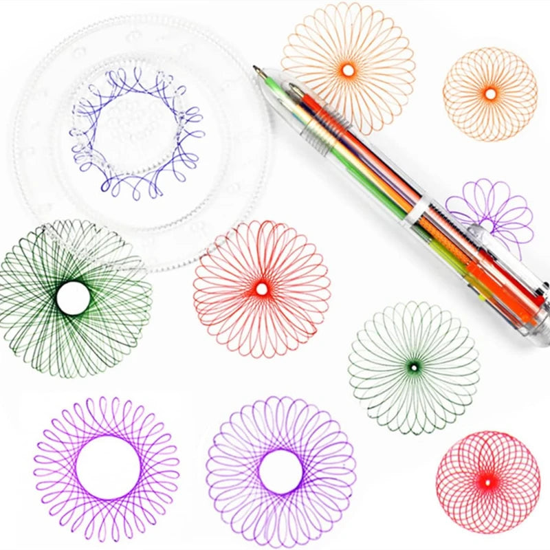 Spirograph Ruler Drawing Scratch Painting Toys – Interlocking Gears 22/4/1PC - Premium toy from Lizard Vigilante - Just $12.99! Shop now at Lizard Vigilante