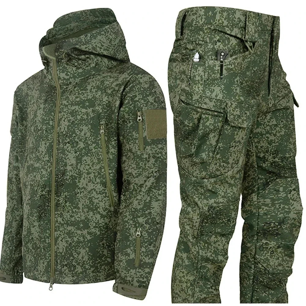 PAVEHAWK Tactical Waterproof Camo Set - Soft Shell Fleece Winter Combat Suit - Premium snow suit from Lizard Vigilante - Just $23.99! Shop now at Lizard Vigilante