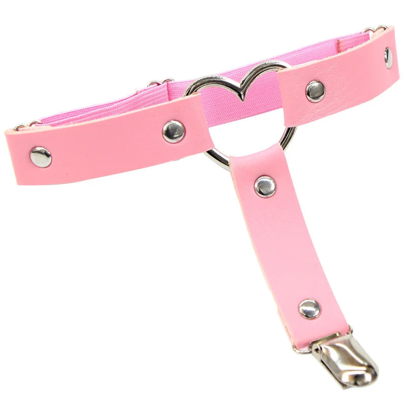 Sexy Punk Leather Garter Belt - Edgy and Alluring - Premium garter belt from Lizard Vigilante - Just $19.88! Shop now at Lizard Vigilante