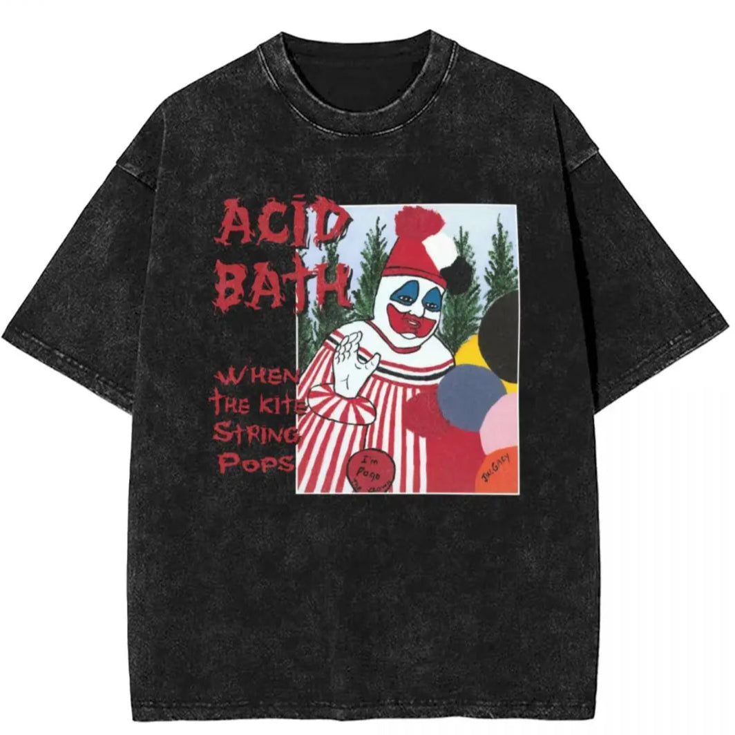 Acid Bath “When The Kite String Pops” Vintage Washed Tee — Oversized Streetwear For Men Who Own The Night - Premium tee from dseers - Just $47.77! Shop now at Lizard Vigilante