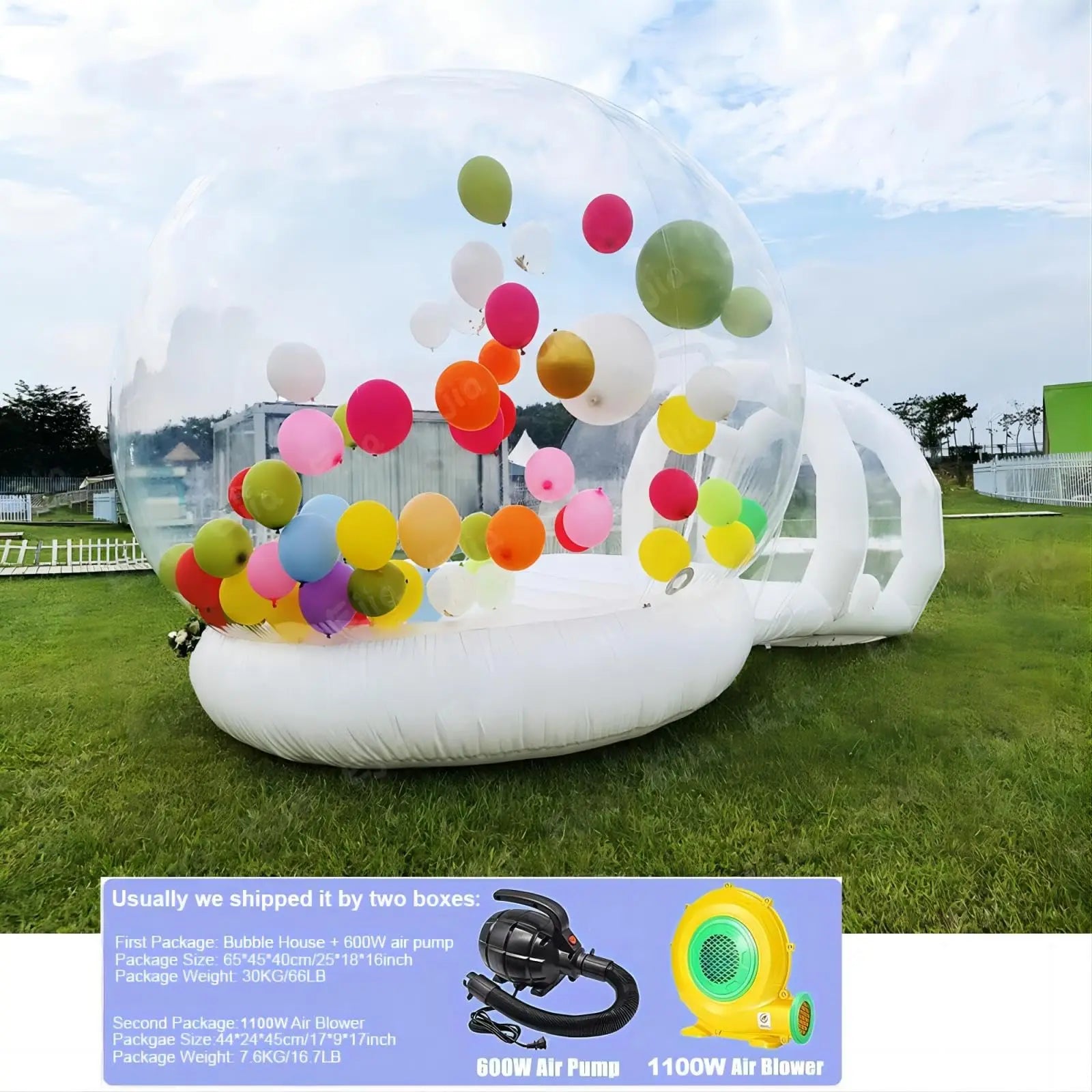 10FT Inflatable Bubble House with Trampoline – Transparent Dome Party Fun Tent with Powerful Blower & Free Shipping – Commercial Grade PVC Bouncer for Ultimate Indoor & Outdoor Excitement - Premium bounce house from Lizard Vigilante - Just $1181.08! Shop now at Lizard Vigilante