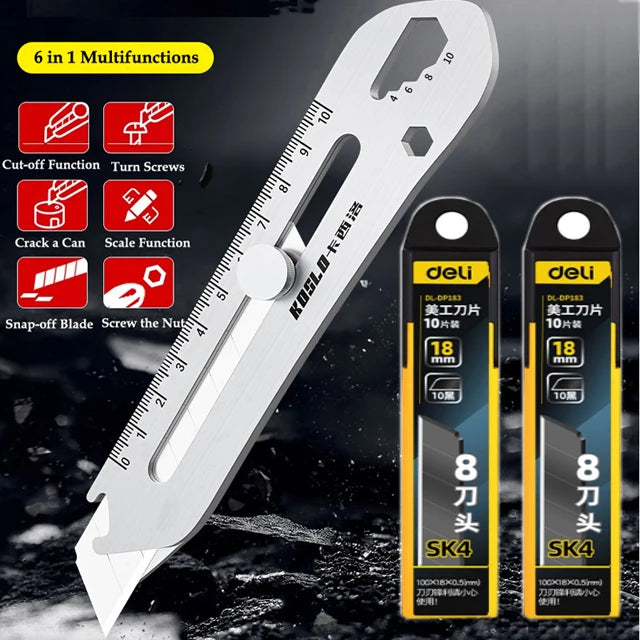 Lizard Vigilante 6-in-1 Stainless Steel Utility Knife: The Ultimate Weapon for Every Badass – Cutter, Opener, Ruler & More - Premium Utility Knife from Lizard Vigilante - Just $13.99! Shop now at Lizard Vigilante