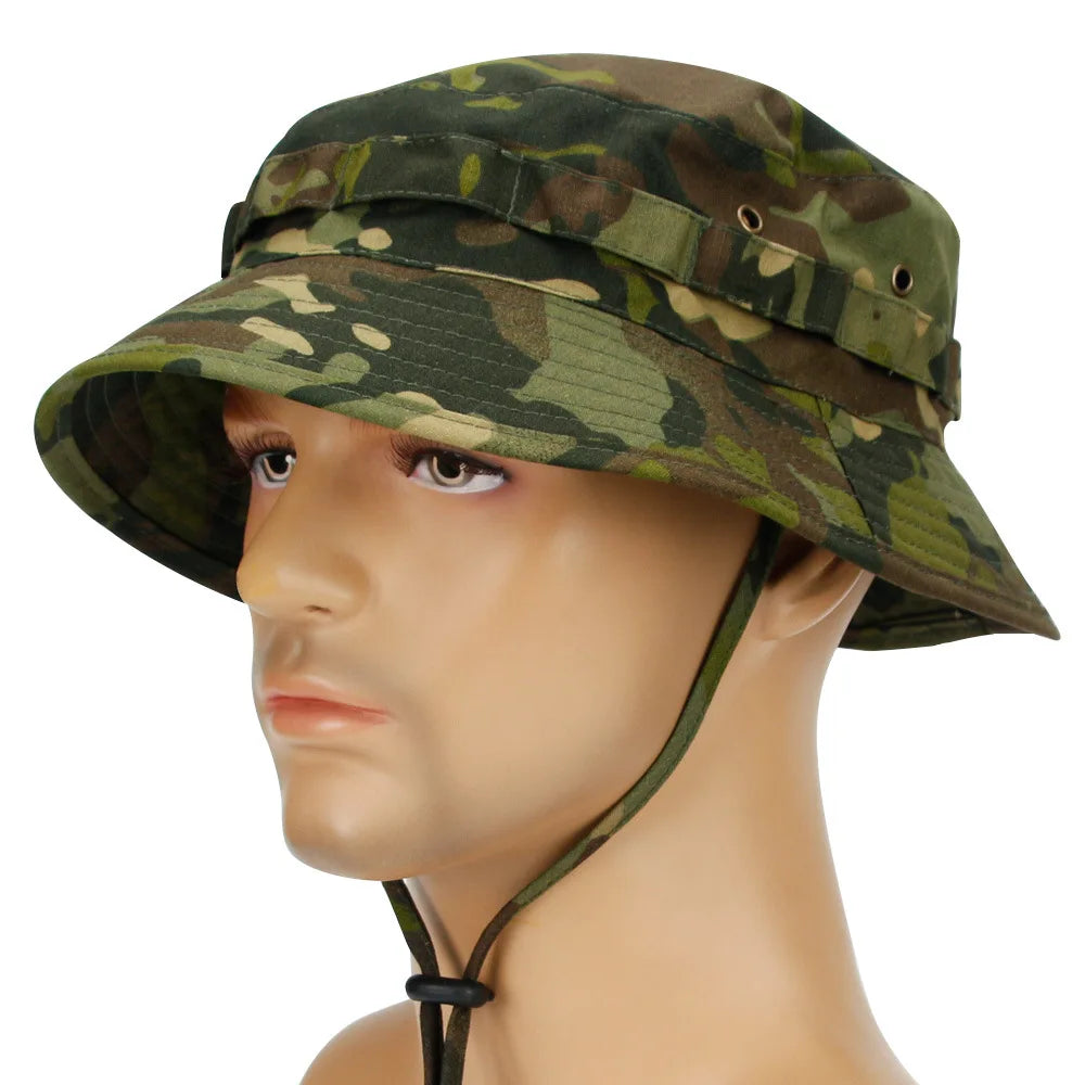 Camouflage Boonie Hat - Packable Outdoor Bucket Hat for Hiking & Fishing - Premium bucket hat from Lizard Vigilante - Just $18.88! Shop now at Lizard Vigilante