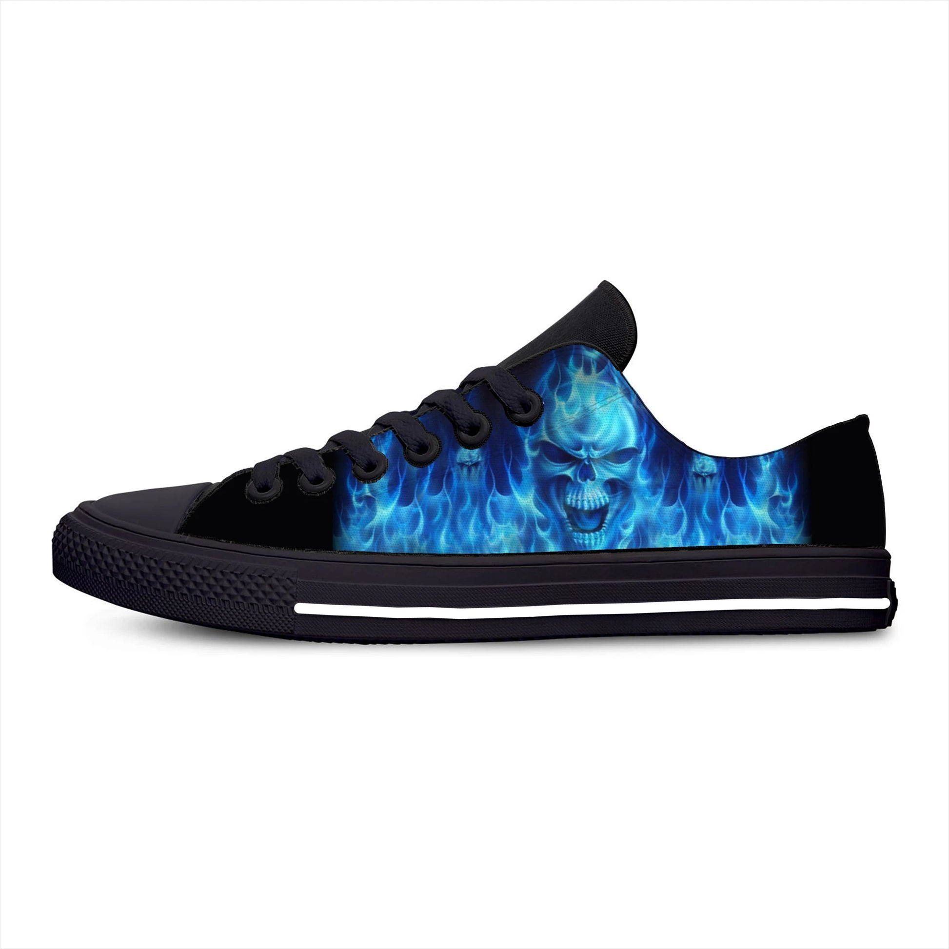 Hot Skull Punk Rock Horror Fashion Cool Funny Classic Casual Shoes Breathable Men Women Sneakers Low Top Lightweight Board Shoes - Premium shoes from Lizard Vigilante - Just $42.88! Shop now at Lizard Vigilante