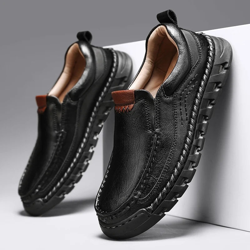 Retro Loafer Genuine Leather Shoes - Classic Comfort & Style for Every Occasion - Premium loafers from Lizard Vigilante - Just $51.08! Shop now at Lizard Vigilante