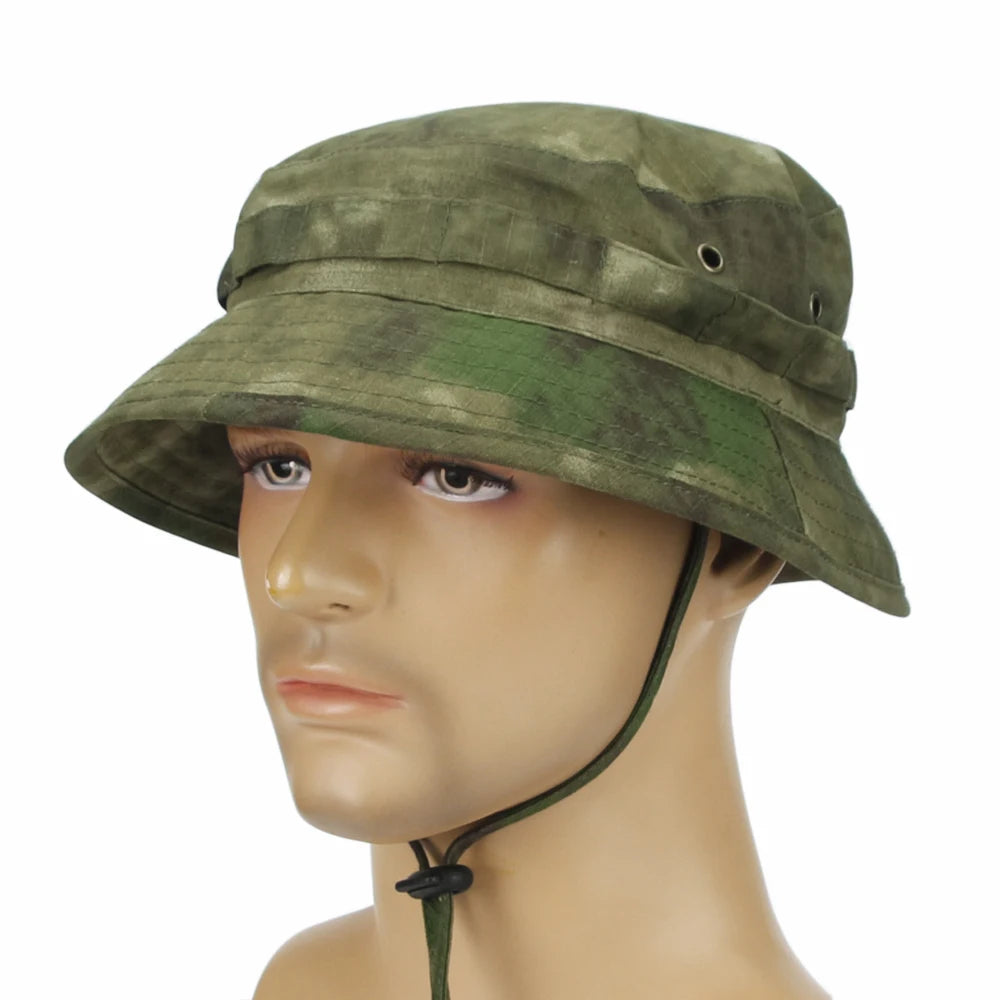 Camouflage Boonie Hat - Packable Outdoor Bucket Hat for Hiking & Fishing - Premium bucket hat from Lizard Vigilante - Just $18.88! Shop now at Lizard Vigilante