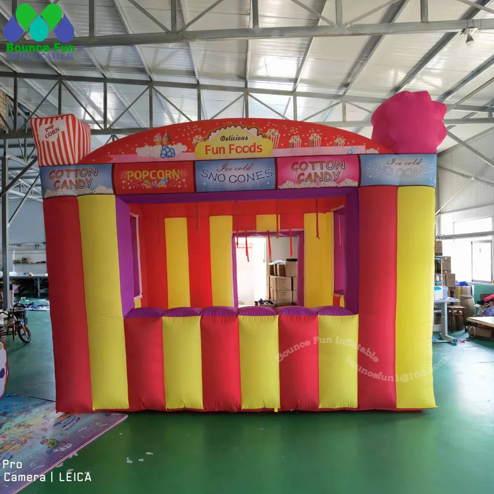 Inflatable Concession Stand Tent – Popcorn, Ice Cream & Candy Carnival Booth for Outdoor Events - Premium cube tent from Lizard Vigilante - Just $1211.08! Shop now at Lizard Vigilante