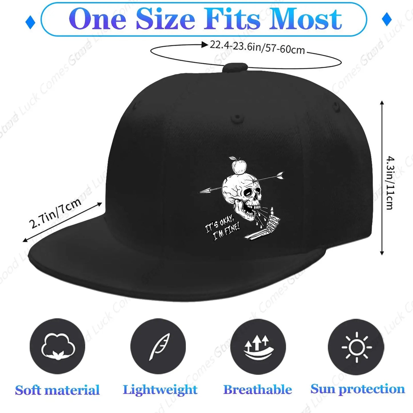 Skull Finger Snapback Trucker Cap – Skeleton Arrow Rock Hat by Lizard Vigilante