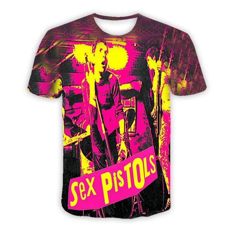 3D Printed Punk Rock Band Sex Pistols Casual T-shirts Hip Hop T Shirts Harajuku Styles Tops Clothing for Men/women - Premium  from Lizard Vigilante - Just $28.99! Shop now at Lizard Vigilante